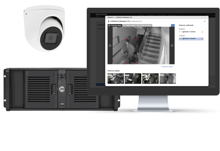 Система видеонаблюдения Securige Vision с интерфейсом мониторинга